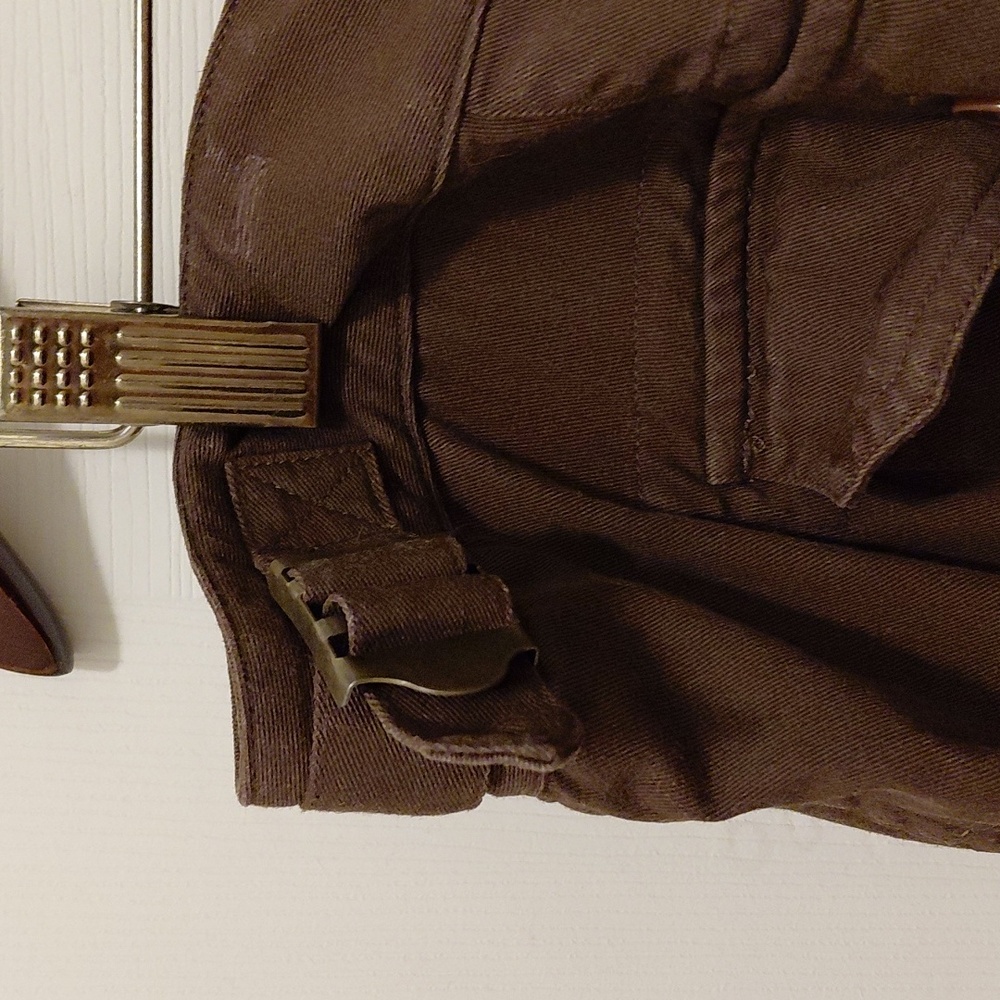 GUC Lauren Ralph Lauren Brown Cargo Pants 20W 6 Pockets Adjust Waist See Note* - Picture 5 of 7